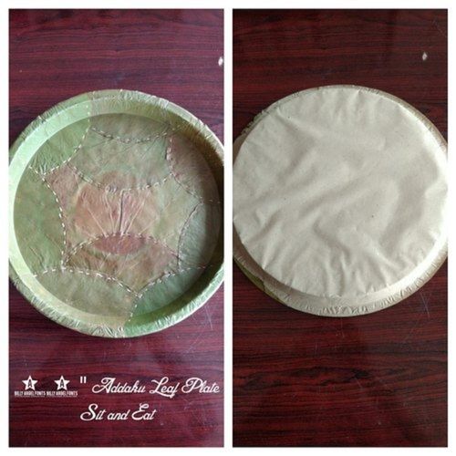 Disposable Round 13 And 14 Inch 30 Gsm Addaku Sal Leaf Patta Food Pates