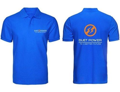 Mens Corporate Promotional S-Xxl Size Bue Printed Polo Collar Half Sleeve Matty T Shirts Age Group: 20-30 Years