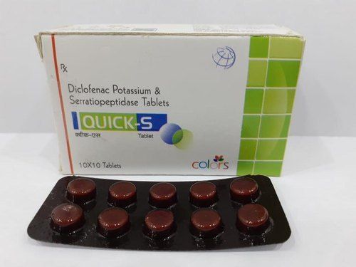 Quik S Diclofenac 50Mg Serratiopeptidase 15Mg Tablet Cool And Dry Place