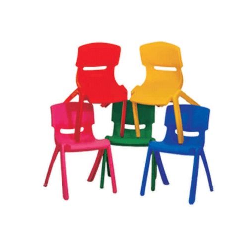 3 To 12 Years Multicolor Play School Kids Plastic Chair Without Armrest  385 