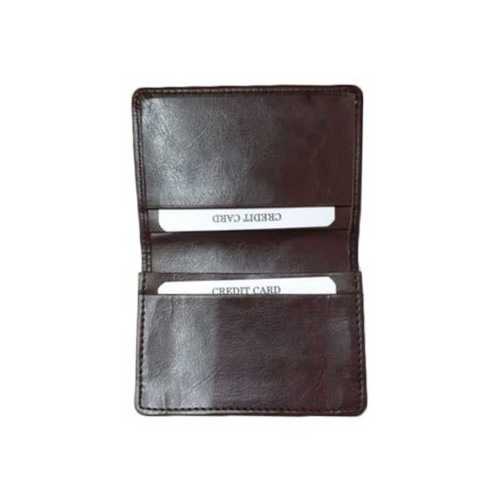Brown Leatherette ATM Card Holder For Travel, Business And Office Use - Leatherette Material, 2 Master Card Slots, Waterproof, Sleek and Lightweight Design