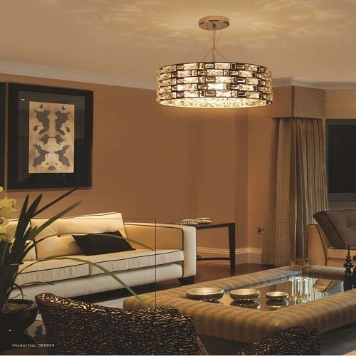 Golden Caesar Crystal Chandelier Ceiling Light For Home, Dimensions 400X400X190