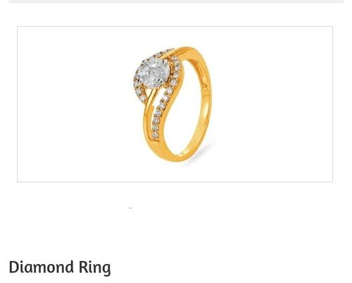 Designer Party Wear Attractive Design Plain Pattern Diamond Ring