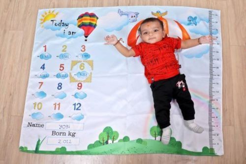 Multi Color Keshav Creation Polyester Baby Blanket For Photoshoot For 0 To 12 Months