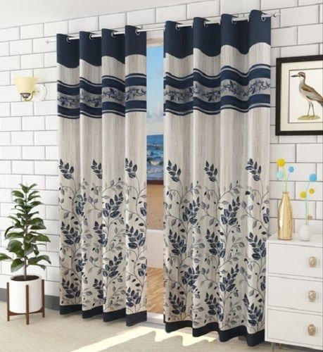Ready Made Anti Shrinkage Polyester Printed Design Curtain For Homes With Eight Eyelets