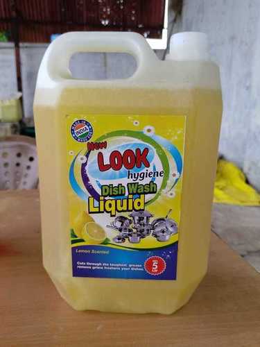 Yellow Color New Look Pure and Natural Hygiene Dish Wash Liquid 5L