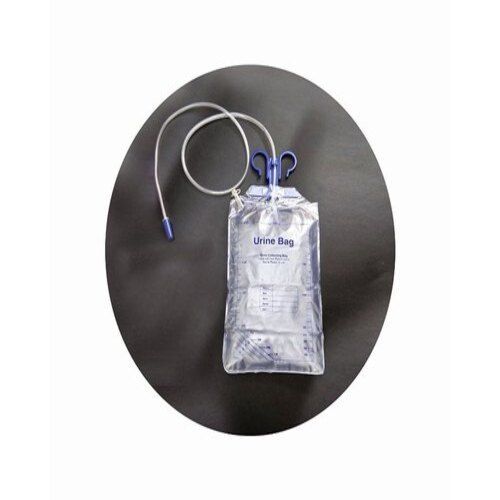 Manual 2000 Ml Rectangular Transparent Pvc Made Hospital Urine Collection Bag With Hanger