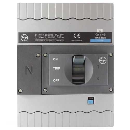 Black 415 V 4 Pole Circuit Breaker Abs L&T Dno Dn2 Dn4 Mccb With 50 To 60 Hz