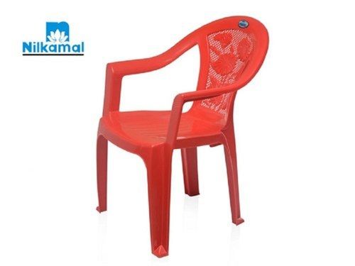 79 CM Height Bright Red Perforated Medium Back Indoor Plastic Home Indoor Chair