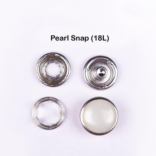 Brass Metal Pearl Snap Buttons 18L With Round Shape