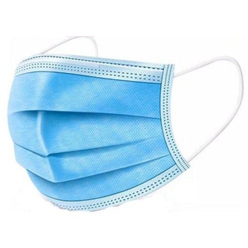 Disposable Blue 3 Ply Non Woven Surgical Face Mask With Adjustable Nose Clip Grade: Medical