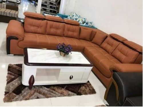 L Shape Leather Sofa Set For Home And Hotel