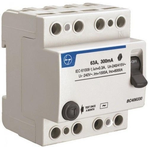 L&T 300Ma Sensitivity Rccb And Elcb - Color: White