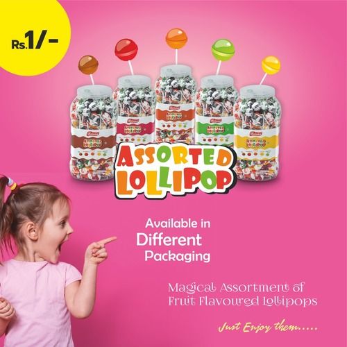 Magical Assorted Flavourful Mixed Fruit Lollipop Candy