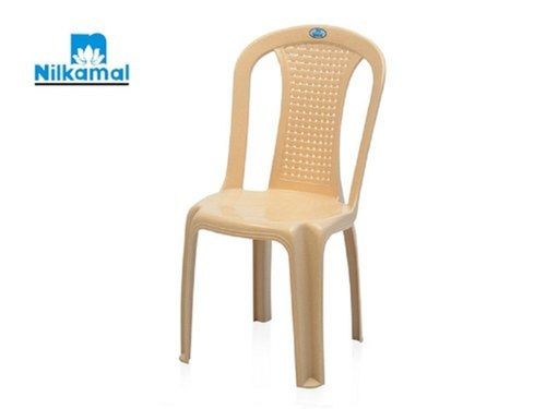 Nilkamal Marble Beige Indoor Perforated High Back Armless Moulded Plastic Chair For Home