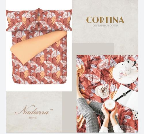 Orange Color Printed Cotton Double Bed Sheet With Pillow Covers, 275x275 Cm