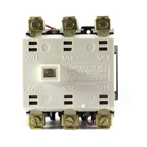 Three Phase 415 V 40 A Ml 3 Electric Heat Resistant Power Contactors L&T With 50 Hz Application: Industrial