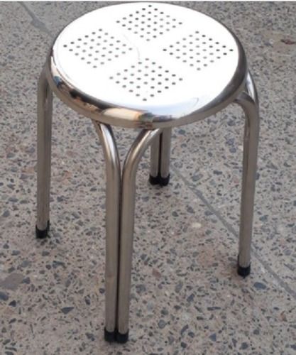 Machine Made 18 Inches Stainless Steel Without Back Stool