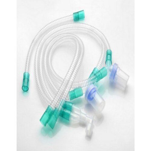 22 Mm Diameter Disposable Green With Transparent Ventilator Breathing Circuit