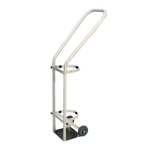 Fold-Able Rails A.S Medisteel Stainless Steel Asm 1103 Two Wheel Portable Hospital Cylinder Trolley