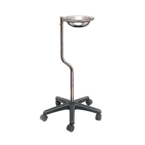 Fold-Able Rails Asm 1099 Stainless Steel Five Wheel Single Hand Hospital Bowl Stand