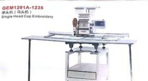 Automatic Single Head Computerized Multi Needle Embroidery Machine Max Speed for Flat Stitch : 500-1000 SPM