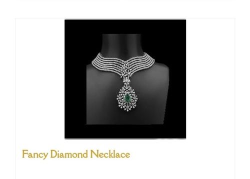 Fancy And Attractive Look Diamond Necklace Set For Party Purpose