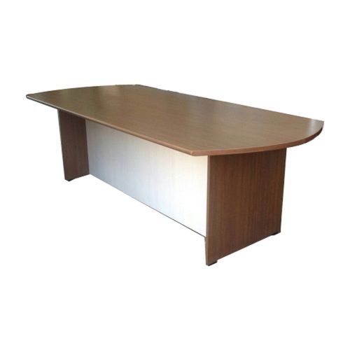 Brown+White Handmade Rectangular Wooden Corporate Office Conference Meeting Room Table