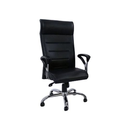 Easy To Clean High Back Adjustable Height Black Corporate Office Executive Leather Revolving Chair