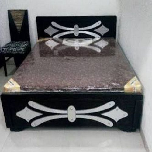 Crafted Modern Design And Pattern Dark Brown Color Single Bed With Storage