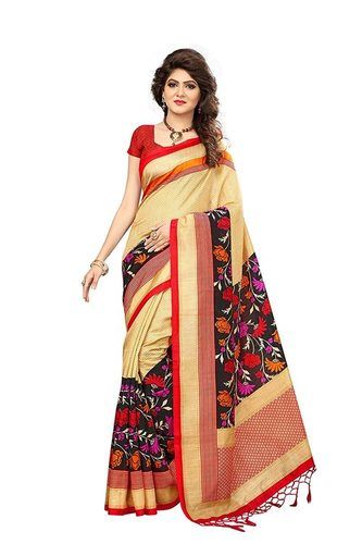 Cotton Silk Multi Color And Printed Designer Fancy Saree