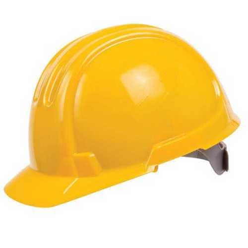 Oval Type Light Weight Half Face Plain Yellow Safety Helmets 