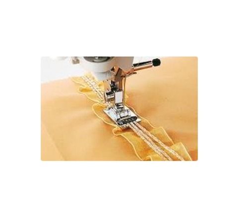 Silver Rope Inserting Foot For Home Sewing Machine Oe For Light And Medium Material