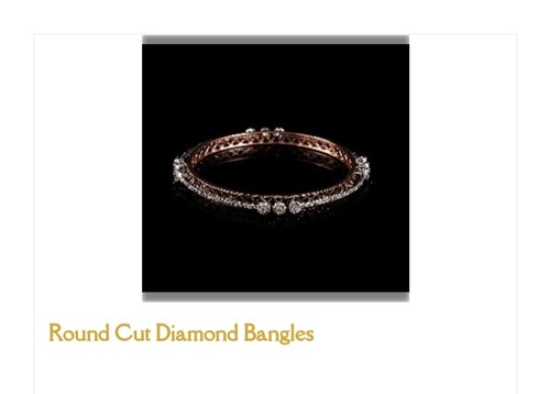 एंटी एलर्जी राउंड कट लाइट वेट और आकर्षक लुक वाली फैंसी स्ट्रेट लाइन डायमंड बैंगल डेली वियर के लिए