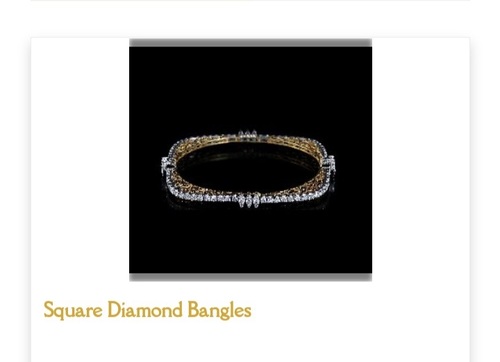एंटी एलर्जी स्क्वायर शेप हल्का वज़न और आकर्षक लुक वाला फैंसी डायमंड बैंगल्स रोज़ाना पहनने के लिए