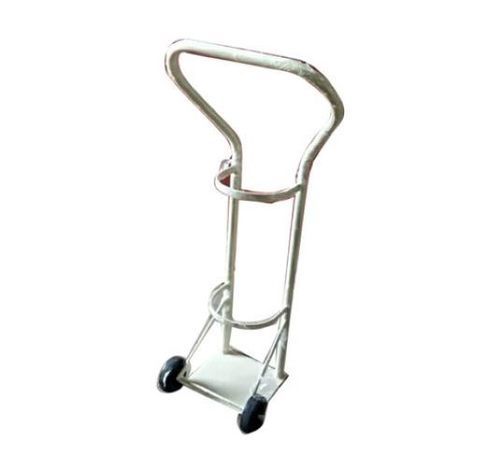 Fold-Able Rails Stainless Steel A.S Medisteel Portable Two Wheel Polished Finished Hospital Cylinder Trolley,