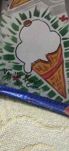 Tasty Sweet And Creamy Vanilla Flavour Mouth-Melting Cone Ice Cream