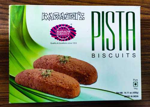 A Grade Sweet Taste Delightful Crunchy Pista Biscuits Of 400gms