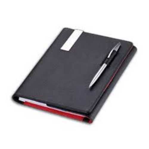 Black Corporate Office Executive Business Diary With Pen Holder