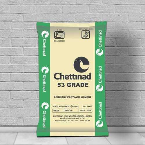 Chettinad Opc 53 Grade Cement For Residential, Commercial, Industrial And Public Infrastructure