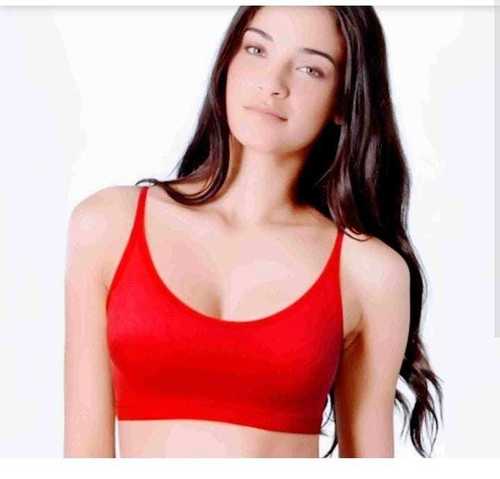 Red Cotton Lycra Mixed Adjustable Straps Wire Free Teenage Sports Bra For  Ladies at Best Price in Jodhpur