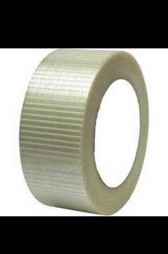 White Plain Pattern Transparent Cross Filament Tape