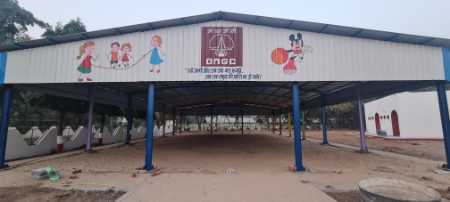 Iron Pre Engineering Structure Fully Coated Kids Playing Area School Protective Shed