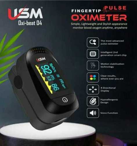 Simple Lightweight Fingertip Pulse Oximeter with Dual Color LED Display