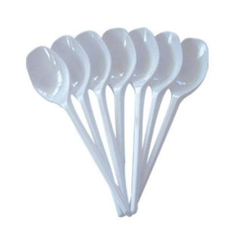 Use and Throw White Plastic Light Weight Disposable Spoon For Party