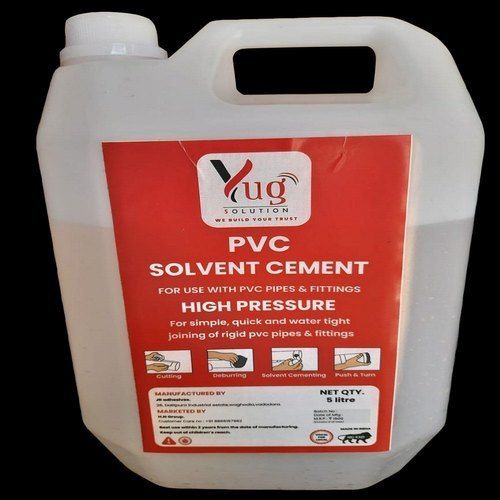 5 Litres Plastic Can Pvc Solvent Cement For Use With Pvc Pipes And Fittings