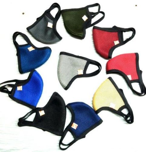 ब्लाडेमामा 2 लेयर्स मल्टीकलर एयर मेश दोबारा इस्तेमाल करने योग्य और आरामदायक जली फेस मास्क आयु समूह: वयस्क