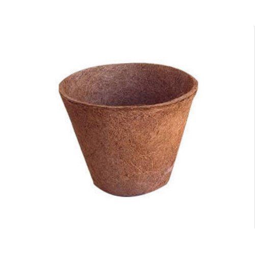 Circular Shape And Brown Color Eco Friendly Round Shape Coir Pots