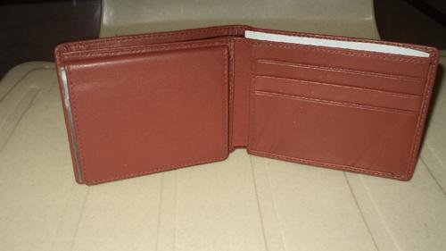 Leather Wallet - Standard Size, Brown Color | Lightweight, Spacious, Foldable, Plain Design