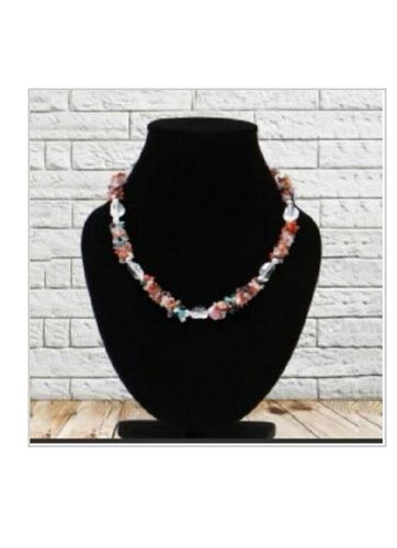 Ladies Designer And Attractive Look Colored Real Stone Necklace For Party Wear